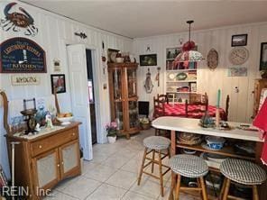 view of tiled dining room