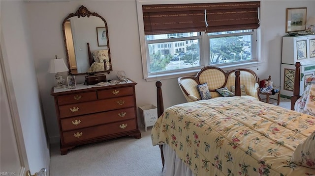 carpeted bedroom with multiple windows