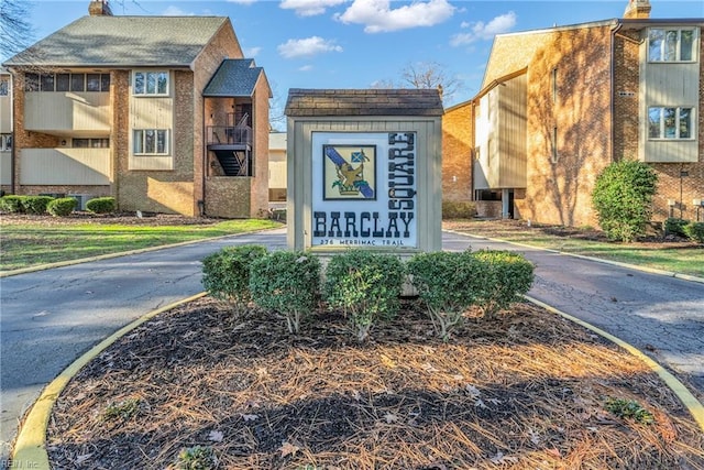 view of community sign