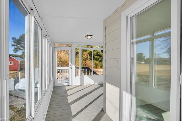 view of sunroom