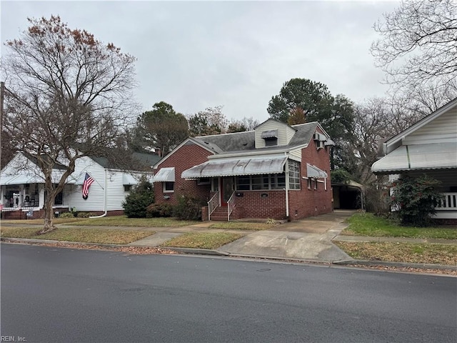 view of bungalow-style home