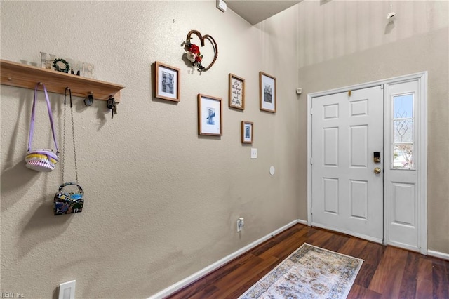 foyer featuring dark hardwood / wood-style flooring