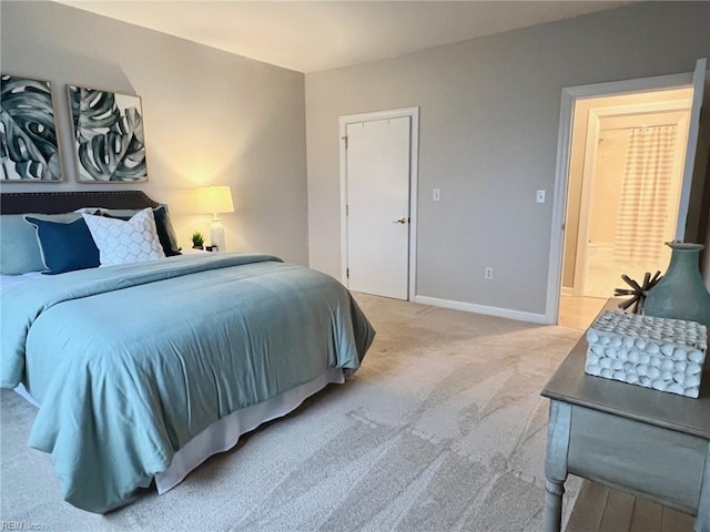 view of carpeted bedroom