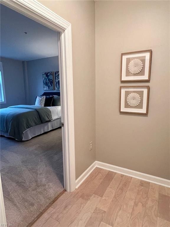 bedroom featuring hardwood / wood-style flooring