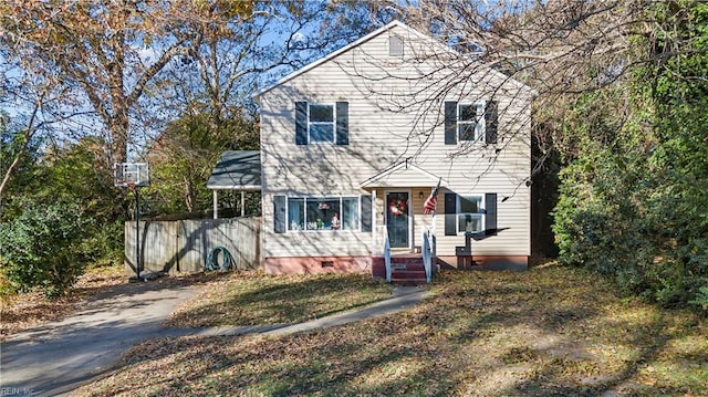 view of front property