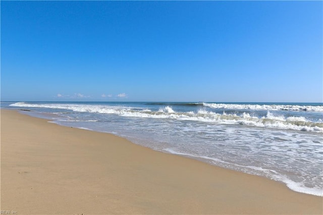 view of water feature featuring a view of the beach