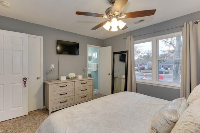 bedroom with ceiling fan