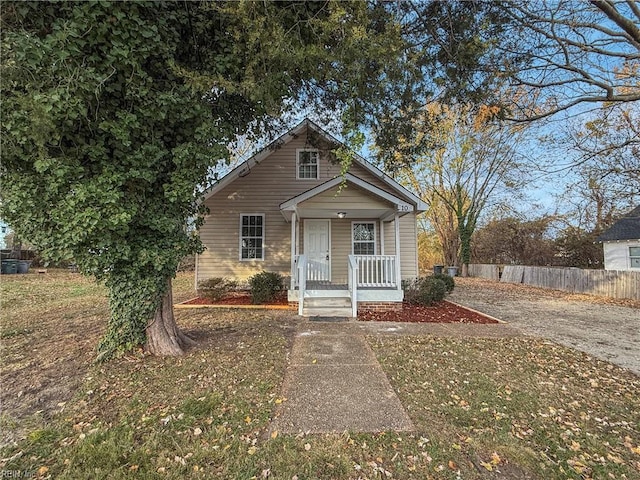 bungalow with a porch