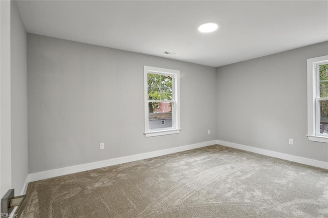 view of carpeted empty room