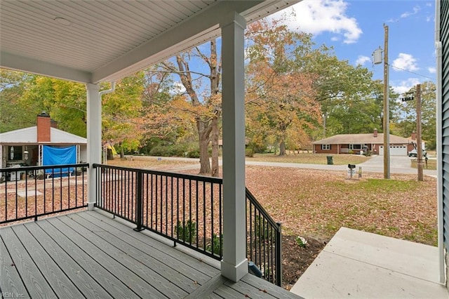 view of wooden terrace