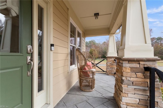 view of patio with a porch