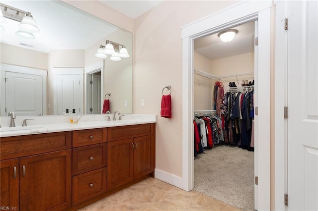 bathroom with vanity