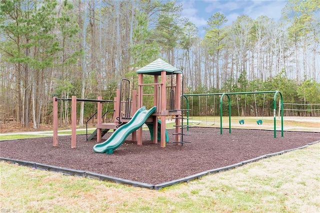 view of jungle gym