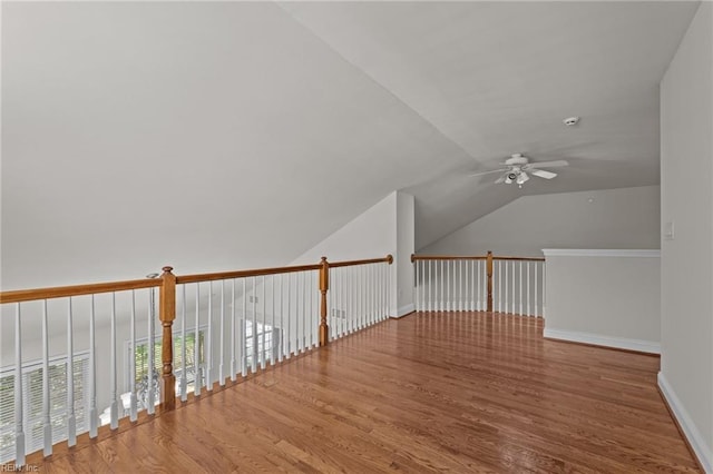 4756 Winterberry Ct, Williamsburg, VA 23188 - additional living space featuring ceiling fan, wood finished floors, and lofted ceiling