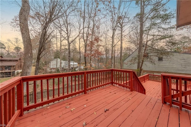 view of deck at dusk