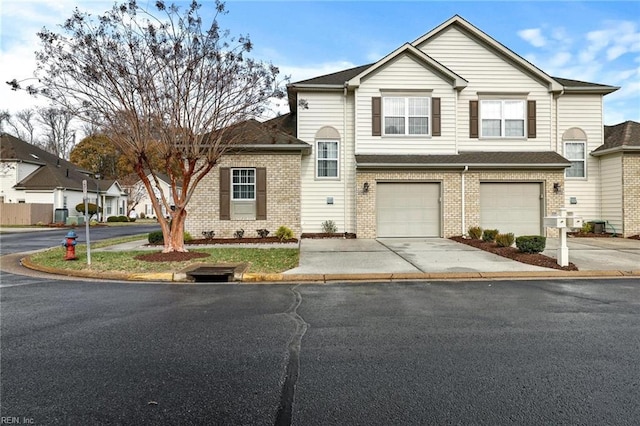 view of property featuring a garage