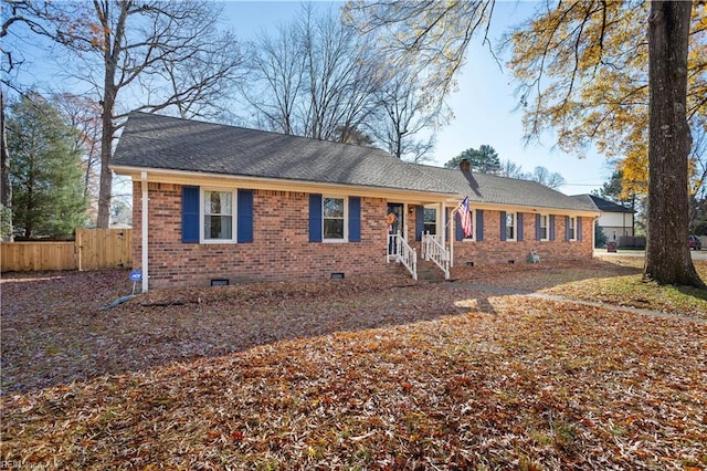 view of ranch-style house