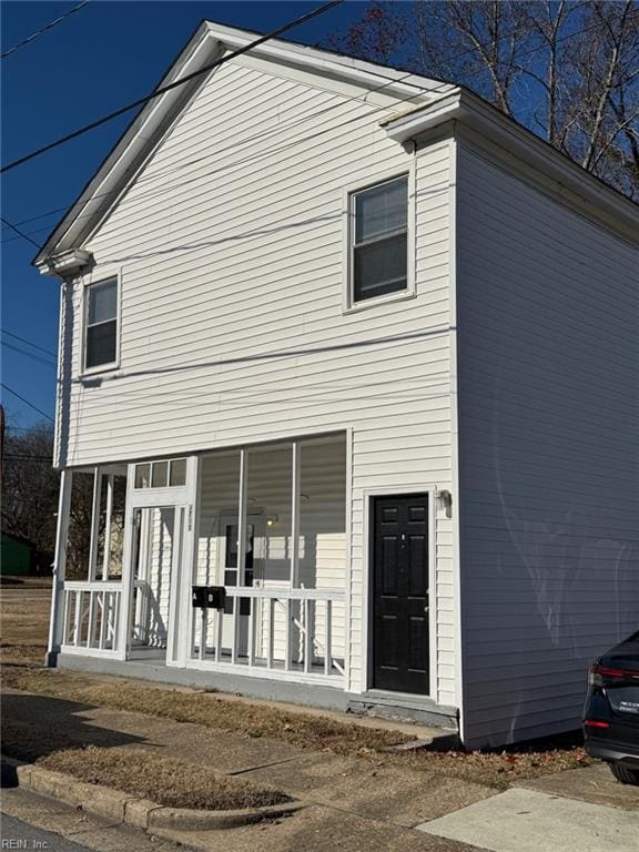 exterior space with a porch