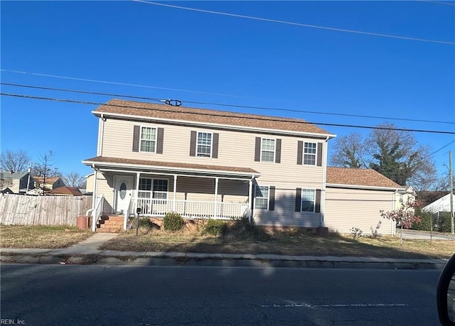 view of front of property featuring a porch