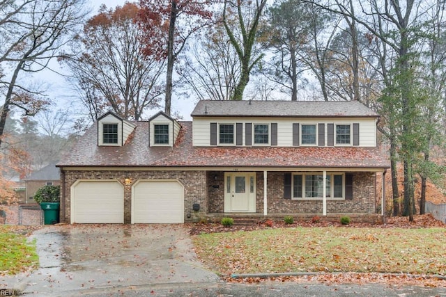 view of front of property with a porch and a front yard