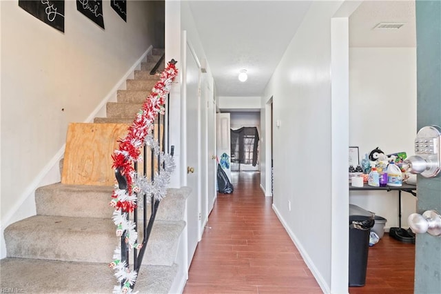 interior space with hardwood / wood-style floors