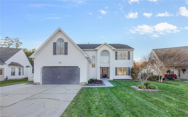 view of front of property with a front yard