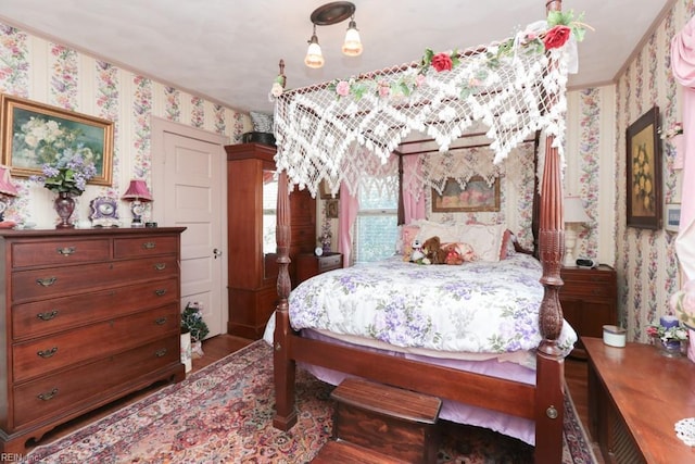 bedroom featuring wood-type flooring