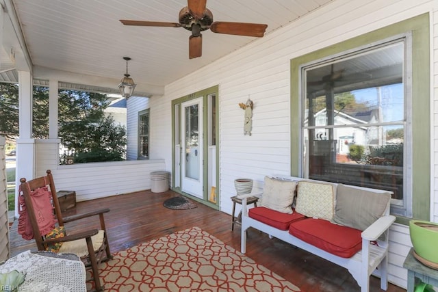 exterior space featuring covered porch