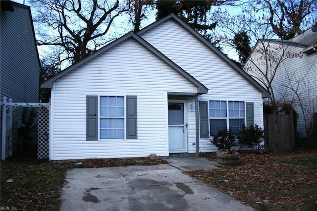 view of bungalow-style house