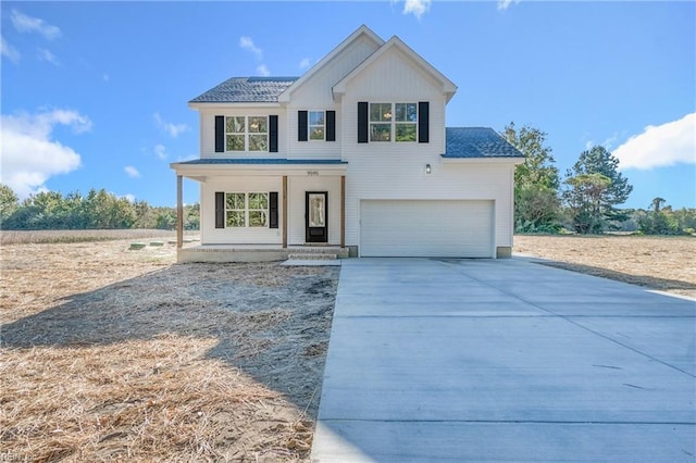 view of front of house featuring a garage