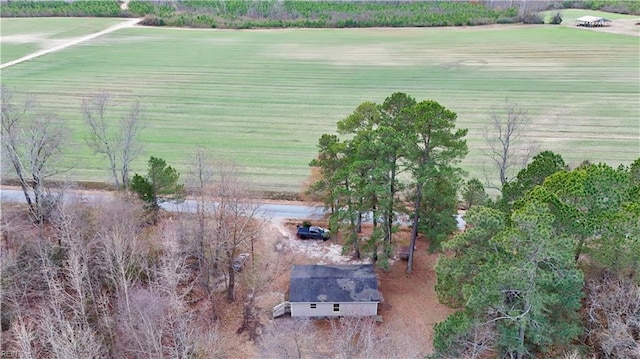 drone / aerial view featuring a rural view