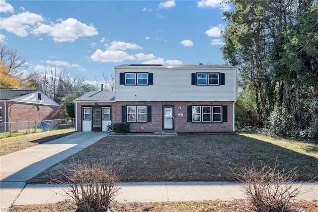 view of front property with a front yard