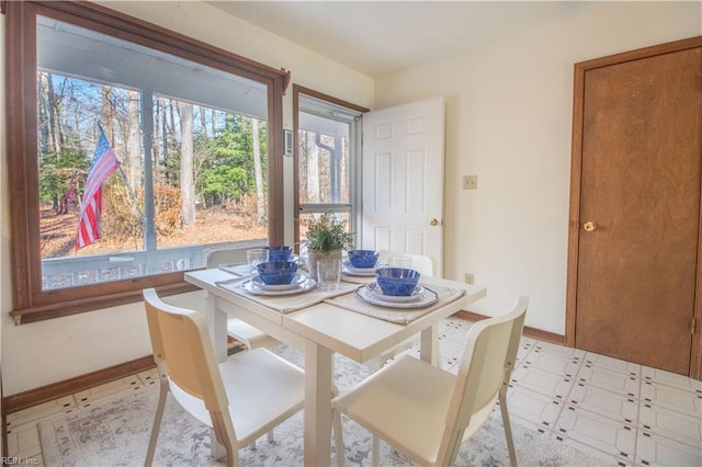 view of dining room