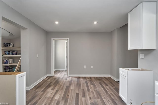 interior space with hardwood / wood-style flooring