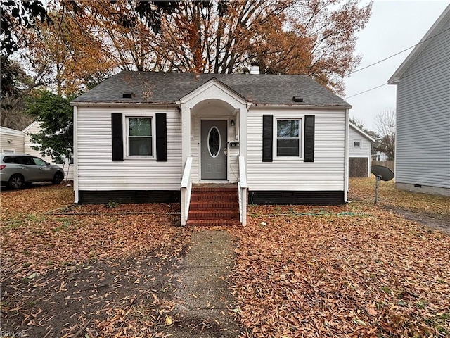 view of bungalow-style home