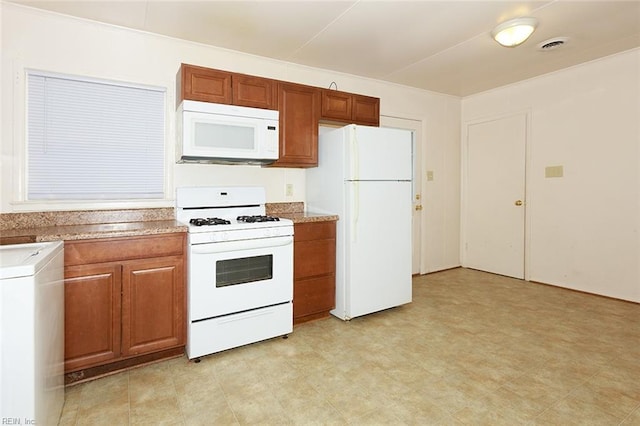 kitchen with white appliances