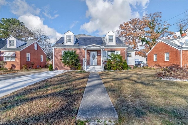 view of front of home with a front yard