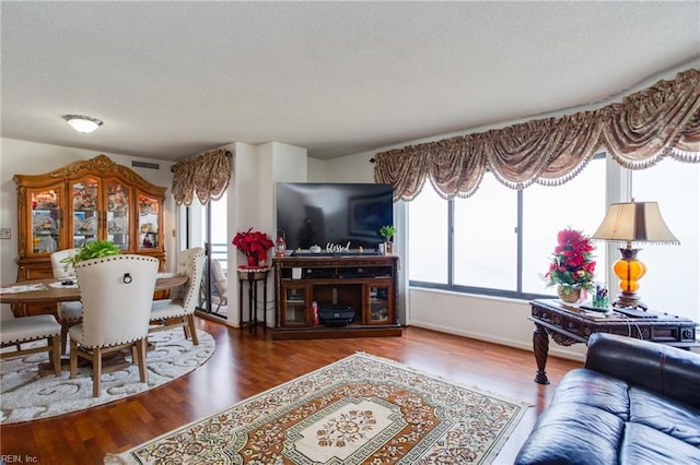 living room featuring hardwood / wood-style floors