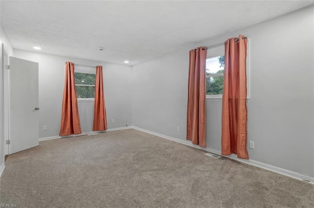 carpeted empty room with a healthy amount of sunlight