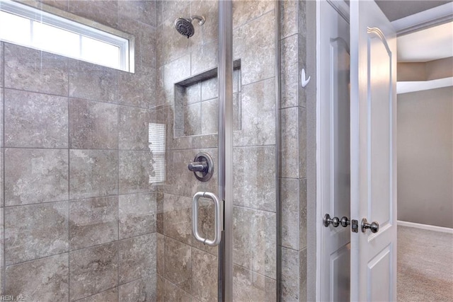 bathroom with walk in shower