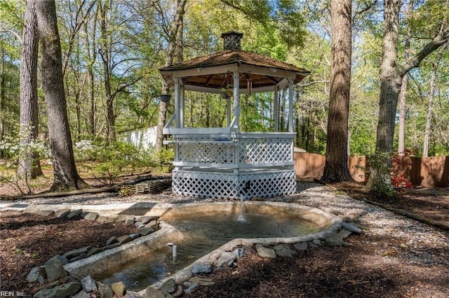 view of yard featuring a gazebo