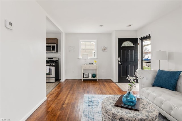 living room featuring hardwood / wood-style flooring