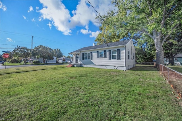 exterior space featuring a yard