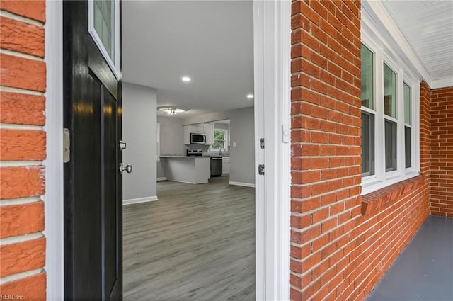 doorway to property with a porch