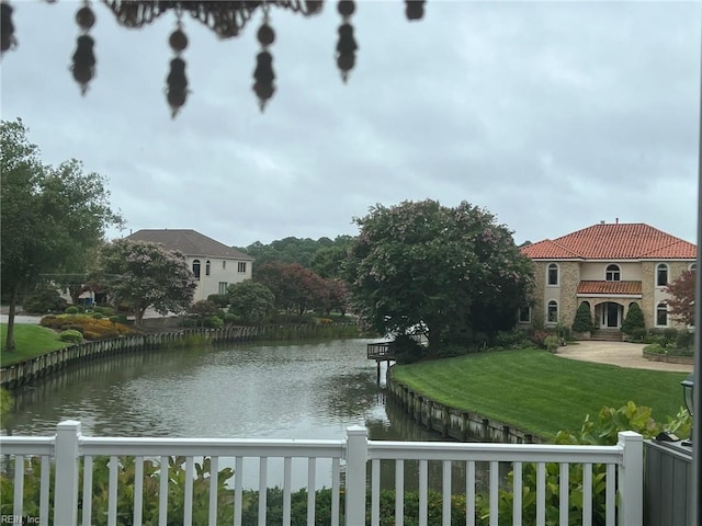 view of water feature