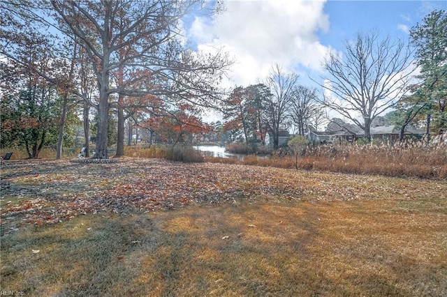 view of yard featuring a water view