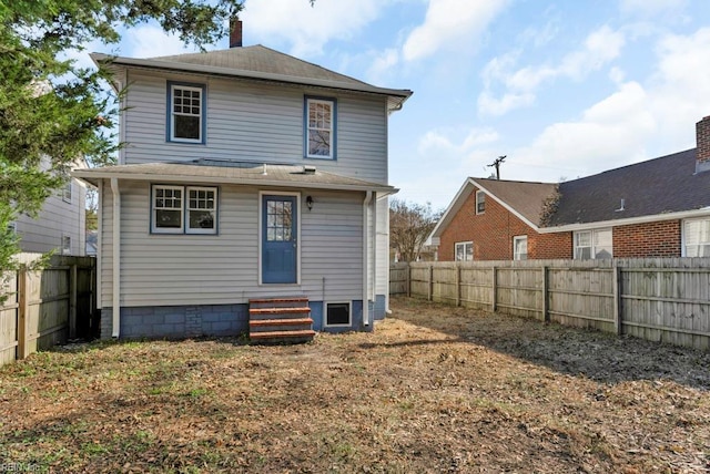 view of rear view of property