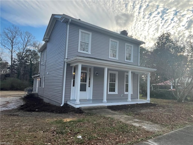 view of front of house featuring covered porch