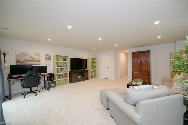 view of carpeted living room