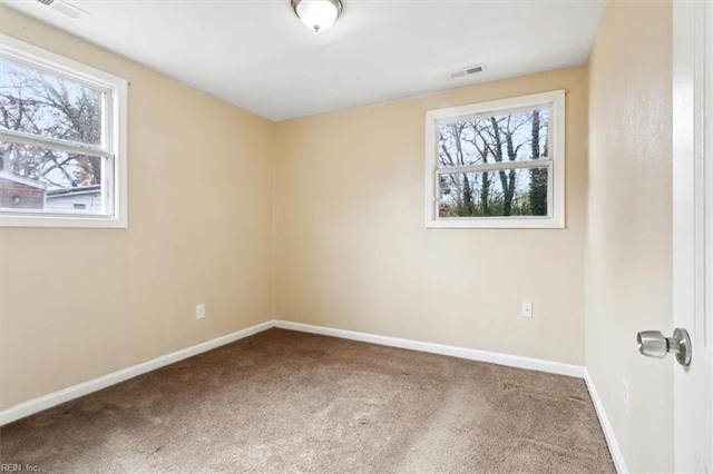 view of carpeted empty room